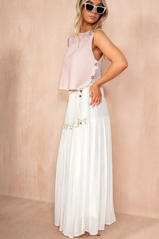 Sienna Pink Knit Tank Top sold by Va Va Voom