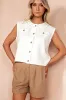 Beverly Camel Linen Highwaist Shorts sold by Va Va Voom