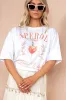 Ruby White Cotton Aperol Spritz T Shirt sold by Va Va Voom