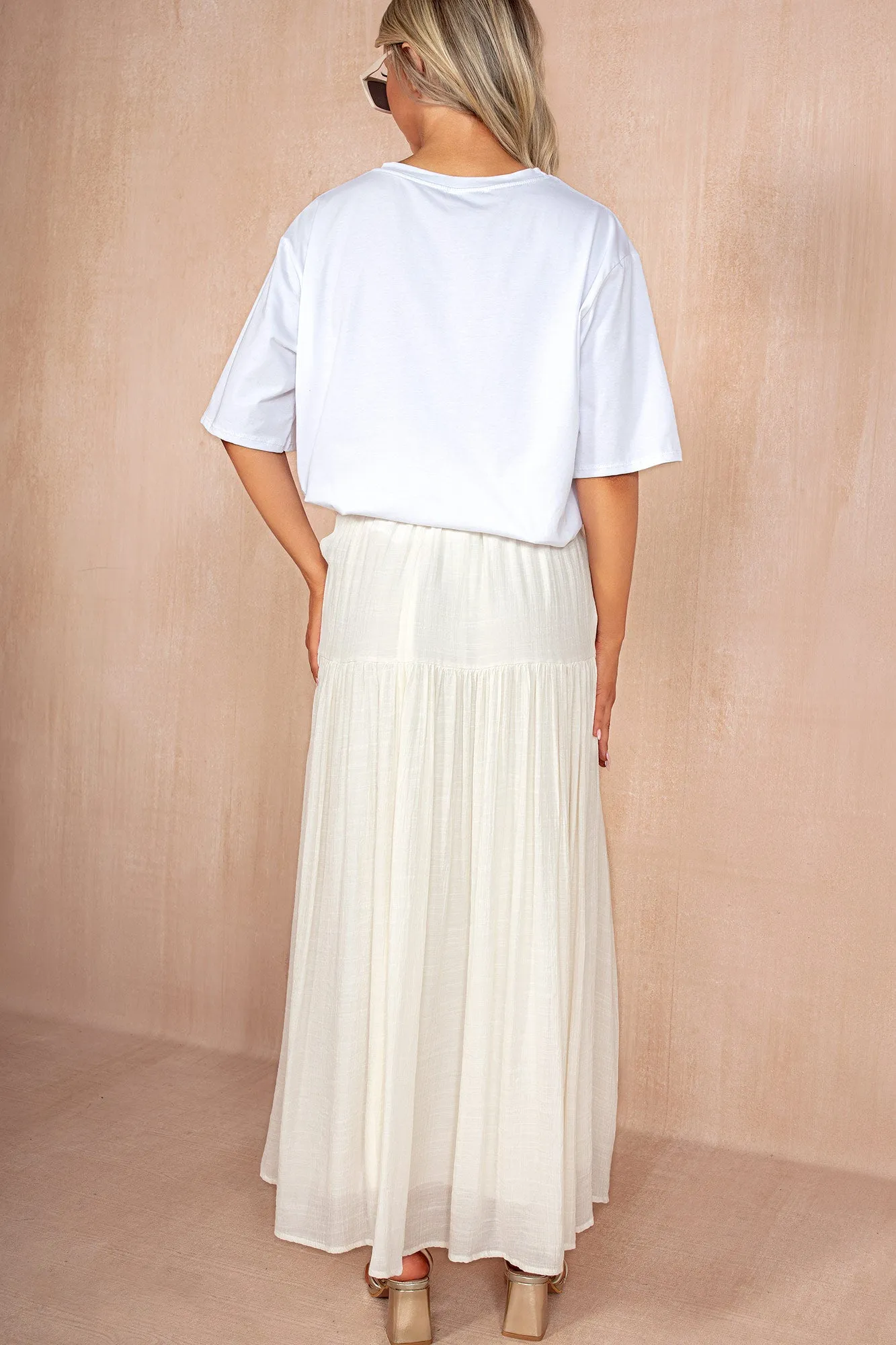 Ruby White Cotton Aperol Spritz T Shirt sold by Va Va Voom product image thumbnail 3