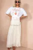 Ruby White Cotton Aperol Spritz T Shirt sold by Va Va Voom