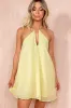 Natalie Lemon Chiffon Halterneck Swing Dress sold by Va Va Voom