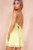 Natalie Lemon Chiffon Halterneck Swing Dress sold by Va Va Voom