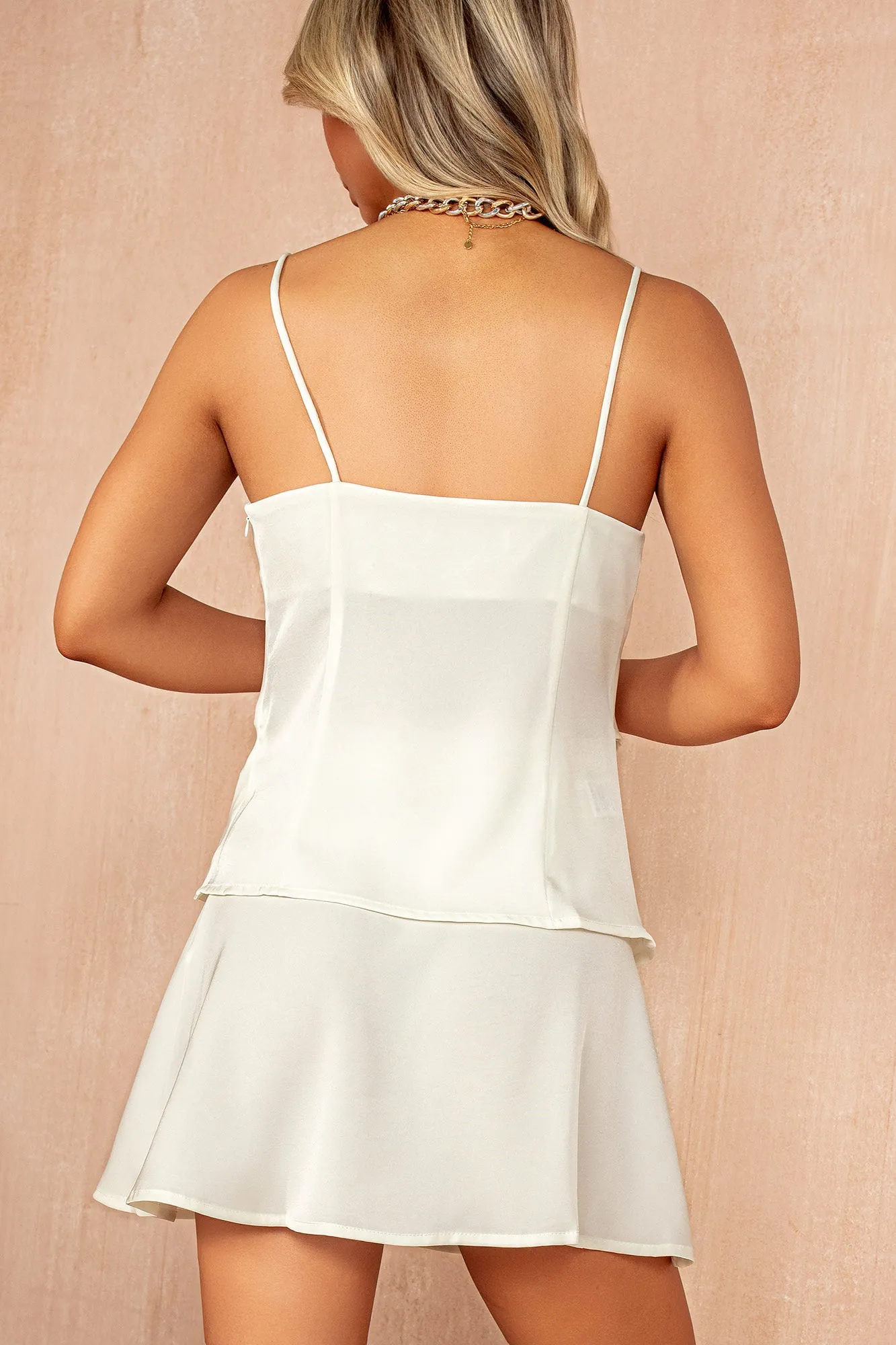 Carolina White Cowl Neck Cami Top sold by Vavavoom product image thumbnail 3