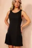Rosemary Black Pleated Mini Dress sold by Va Va Voom