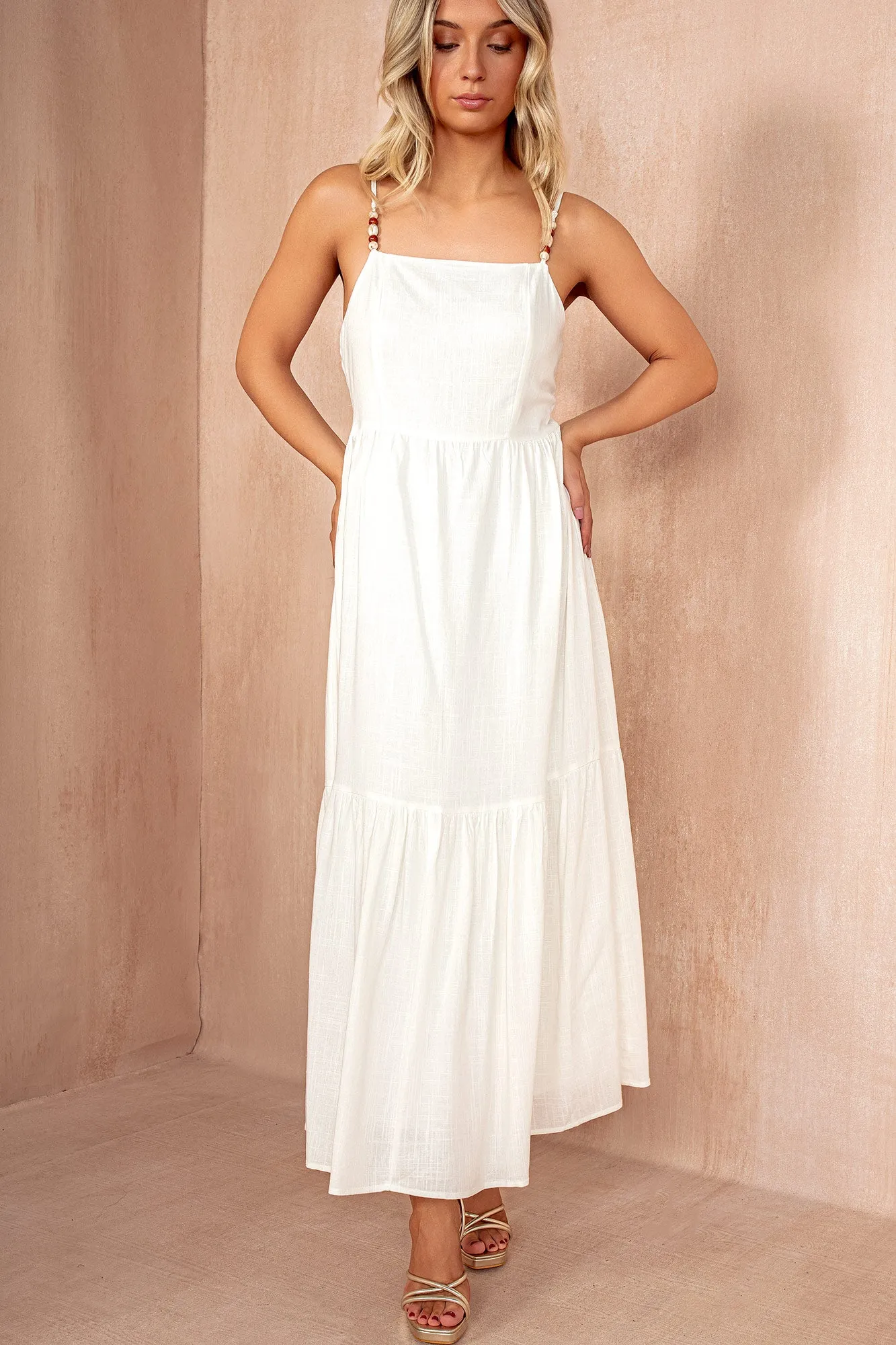 Joanna White Linen Dress sold by Vavavoom product image thumbnail 2