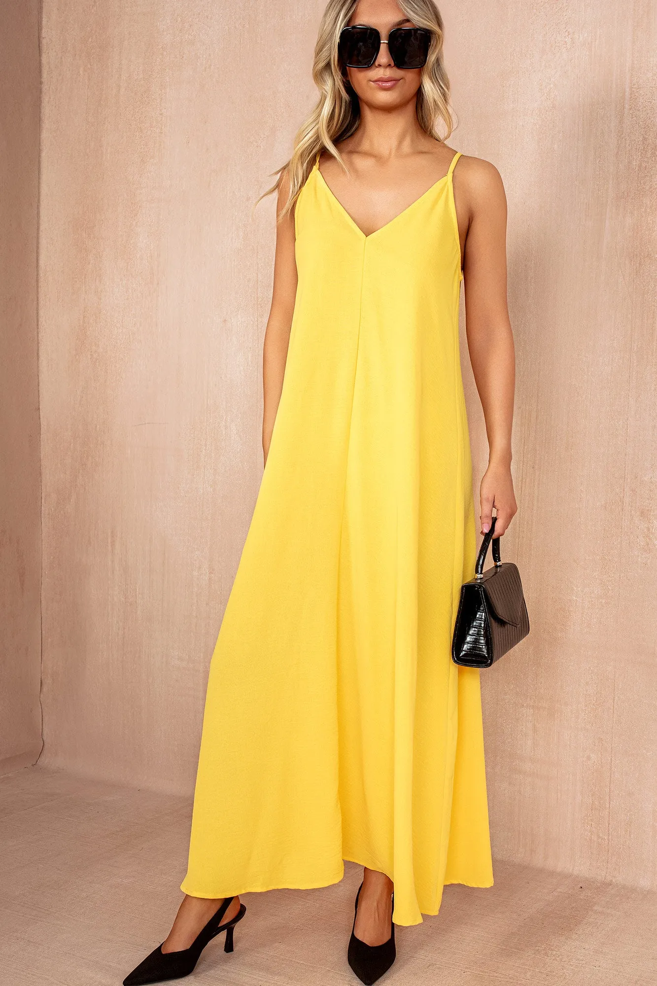Rosalie Yellow Cami Maxi Dress sold by Va Va Voom product image thumbnail 2