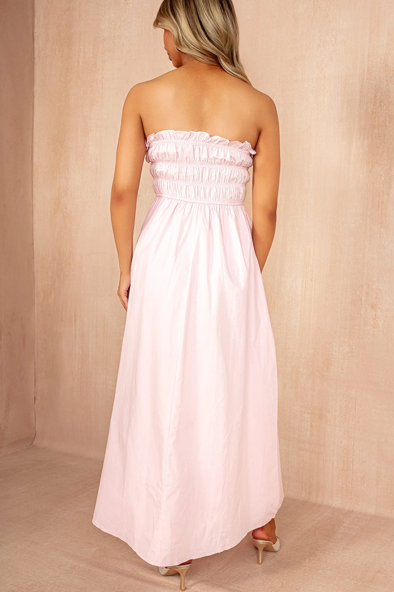 Lauren Pink Cotton Bandeau Dress sold by Vavavoom product image thumbnail 3