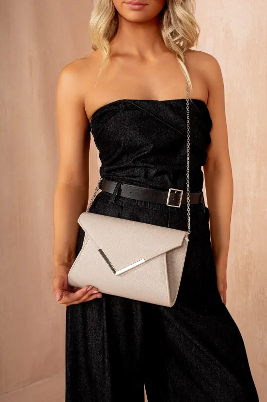 Zandra Nude PU Detachable Chain Bag sold by Va Va Voom