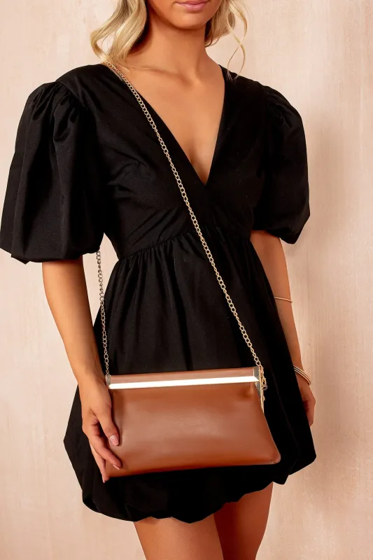 Camryn Brown Detachable Chain Bag sold by Va Va Voom
