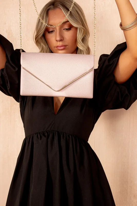 Pollie Blush PU Detachable Chain Bag sold by Va Va Voom