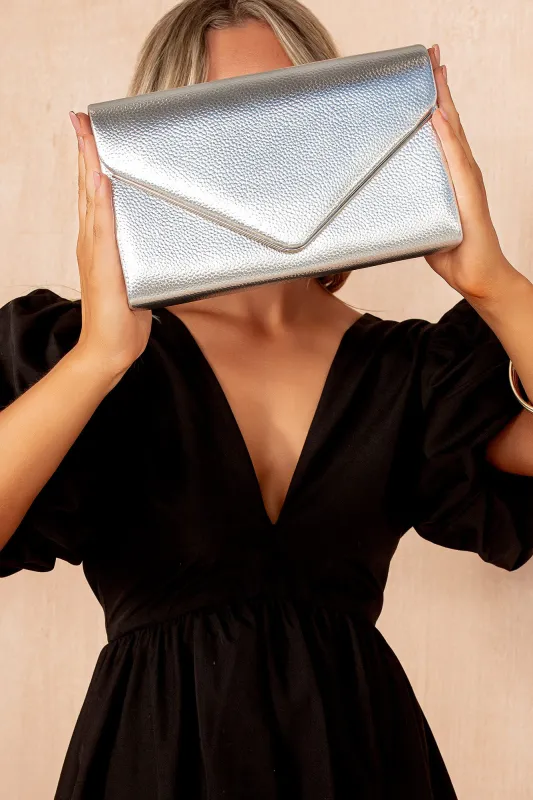 Pollie Silver PU Detachable Chain Bag sold by Va Va Voom