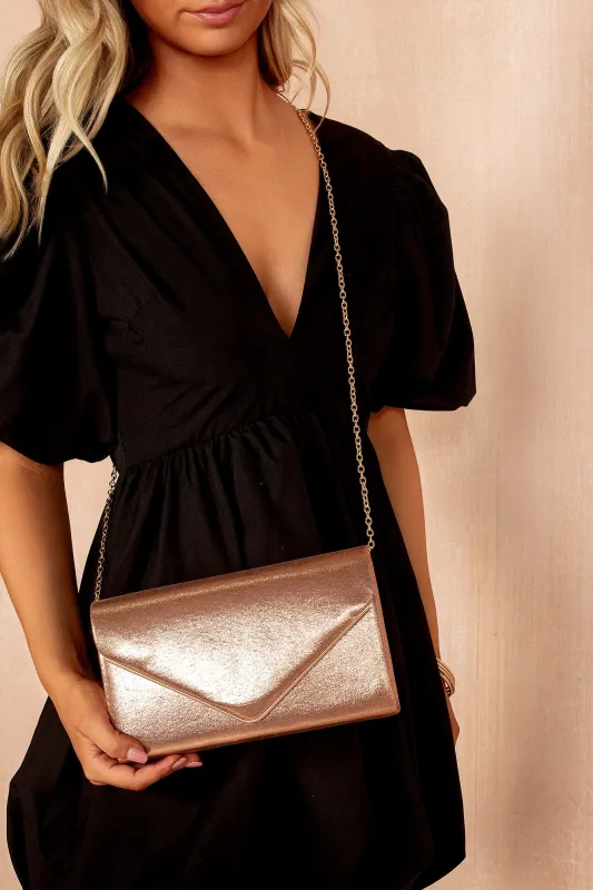 Pamela Champagne Sheen Detachable Chain Bag sold by Va Va Voom