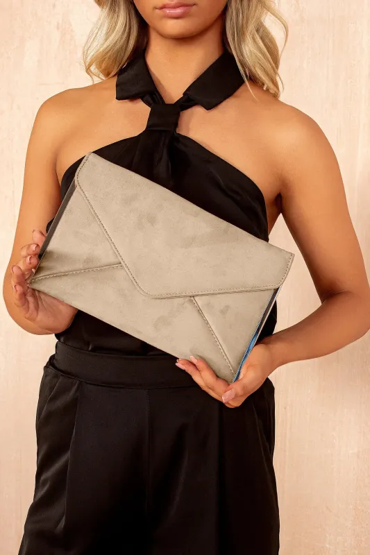 Diana Nude Suedette Detachable Chain Bag sold by Va Va Voom