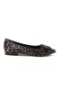 Fern Leopard Satin Buckle Flat Shoe sold by Va Va Voom