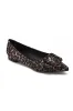 Fern Leopard Satin Buckle Flat Shoe sold by Va Va Voom