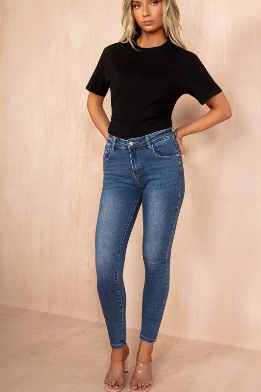 Zabrina Blue Denim Skinny Jeans sold by Va Va Voom