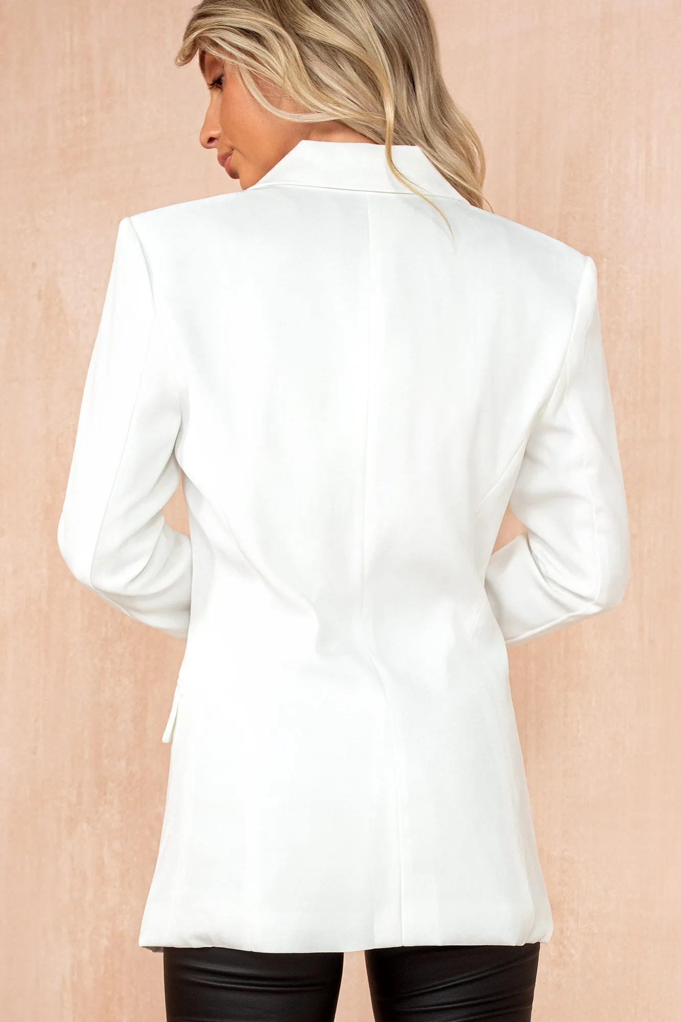 Liana White Double Breasted Blazer sold by Vavavoom product image thumbnail 3