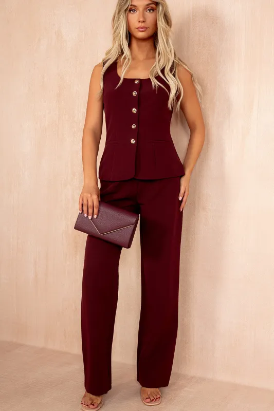 Jo Berry Tailored Straight Leg Trousers sold by Va Va Voom