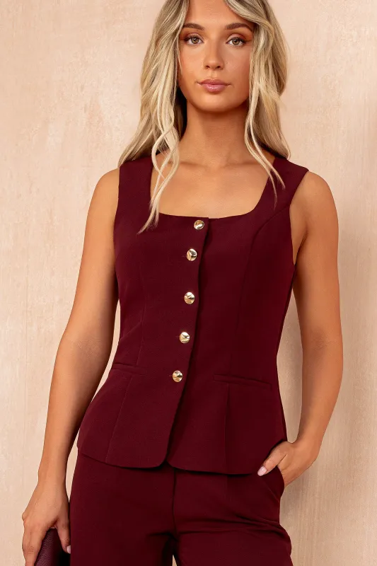 Jamie Berry Square Neck Waistcoat sold by Va Va Voom
