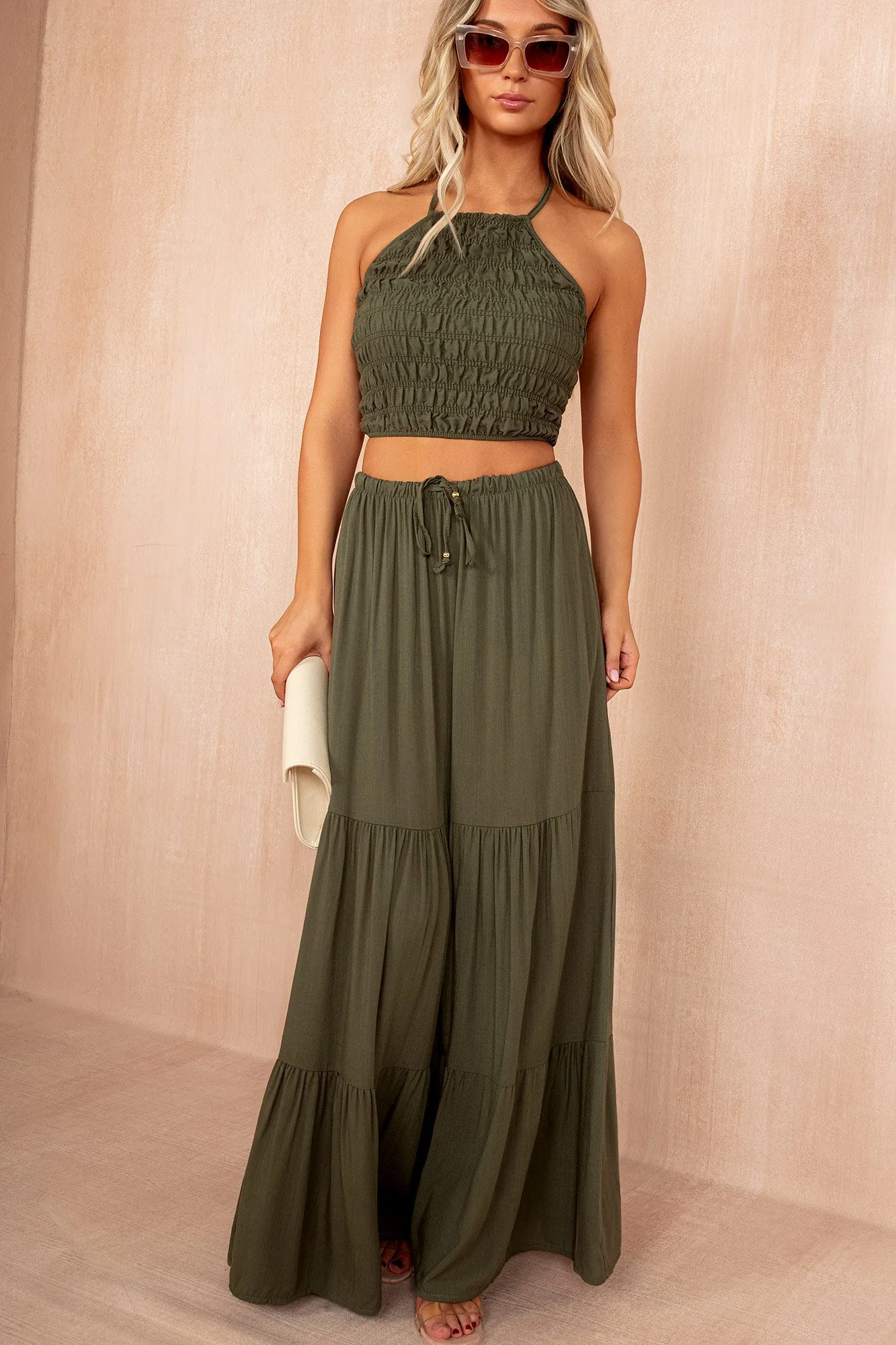 Vivian Khaki Skirt Co Ord sold by Va Va Voom product image thumbnail 2