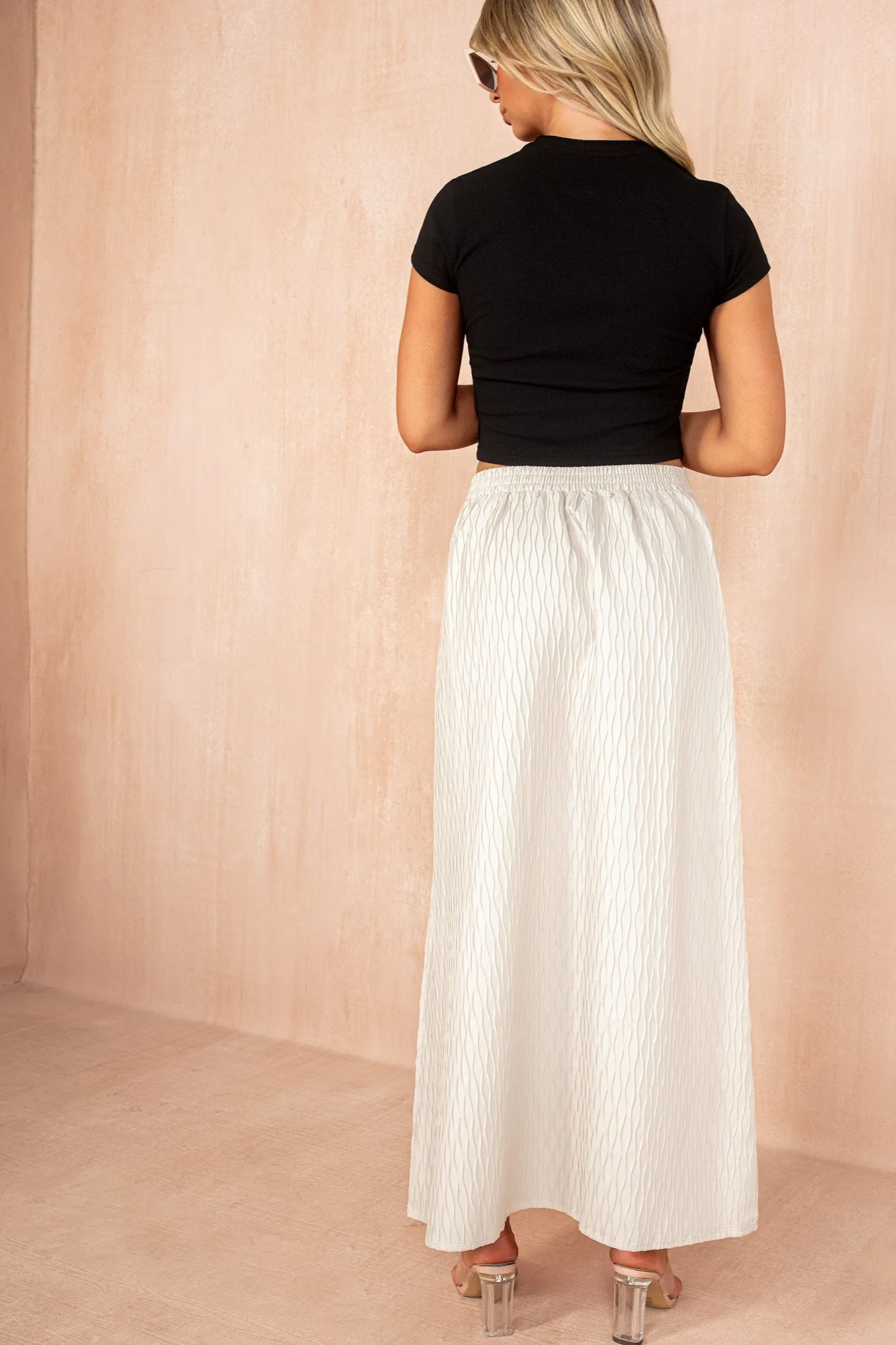 Pia Stone Textured Maxi Skirt sold by Va Va Voom product image thumbnail 3