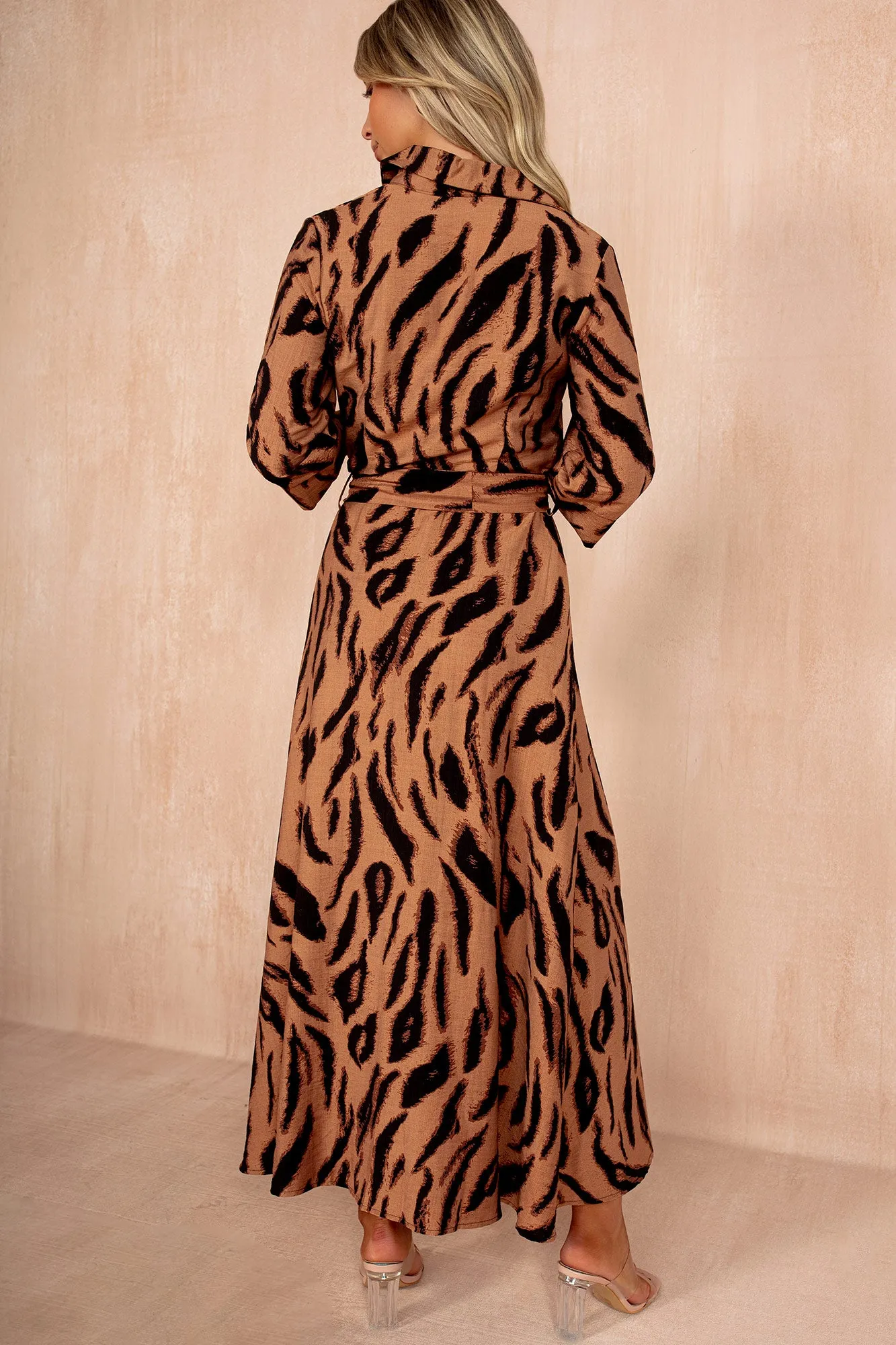 Raelynn Animal Print Shirt Dress sold by Va Va Voom product image thumbnail 3