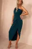 AX Paris Meadow Teal Ruched Midi Dress sold by Va Va Voom