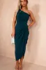 AX Paris Meadow Teal Ruched Midi Dress sold by Va Va Voom