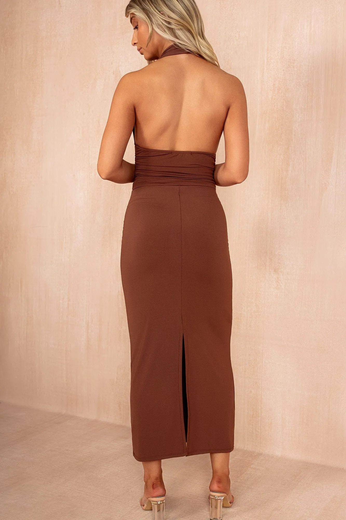 Laurel Chocolate Slinky Skirt Co Ord sold by Vavavoom product image thumbnail 4