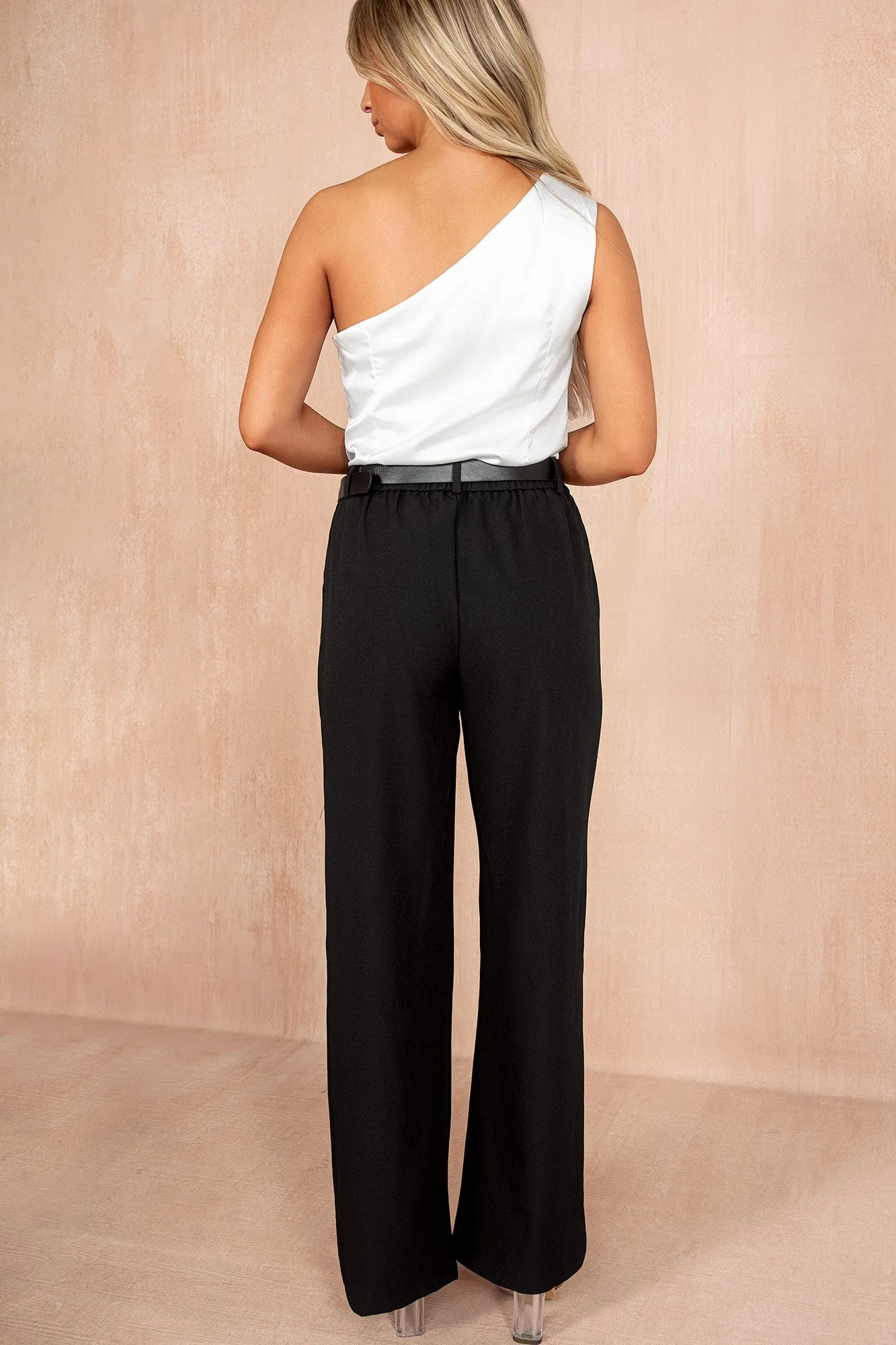 Lizzie Black Belted Wide Leg Trousers sold by Vavavoom product image thumbnail 3