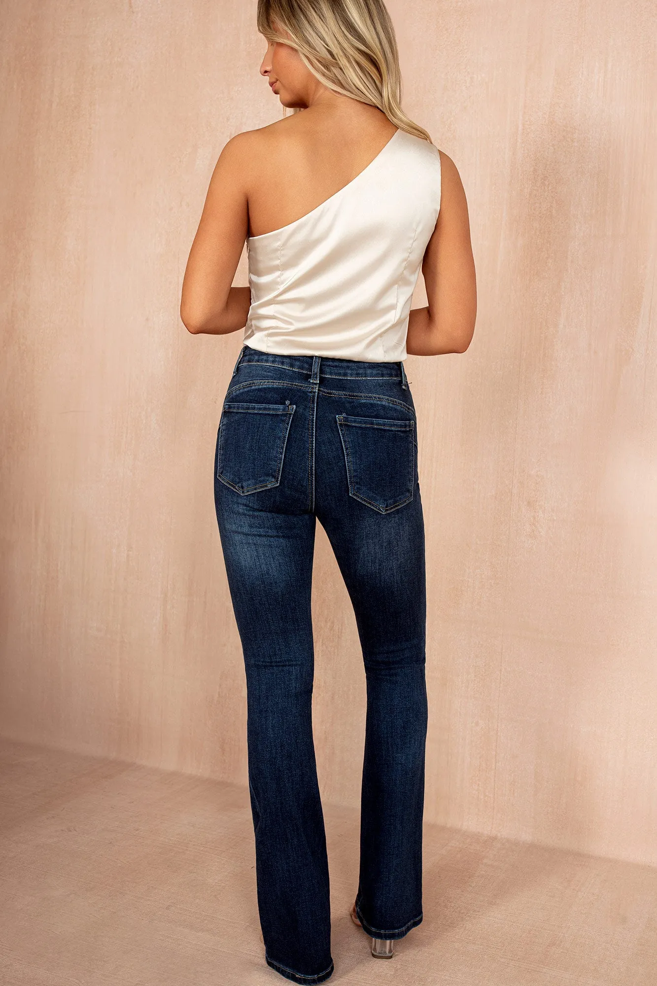 Millie Dark Blue Push Up Bootcut Jeans sold by Va Va Voom product image thumbnail 4