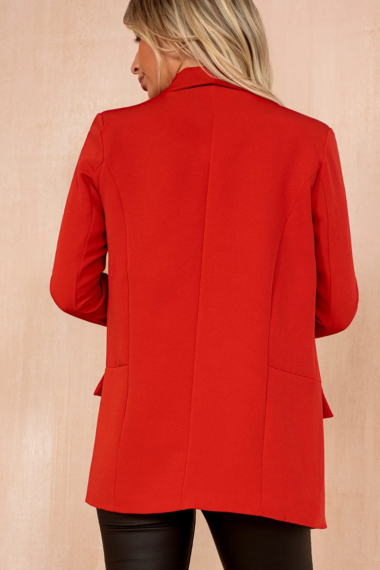 Brielle Red Longline Blazer sold by Vavavoom product image thumbnail 4