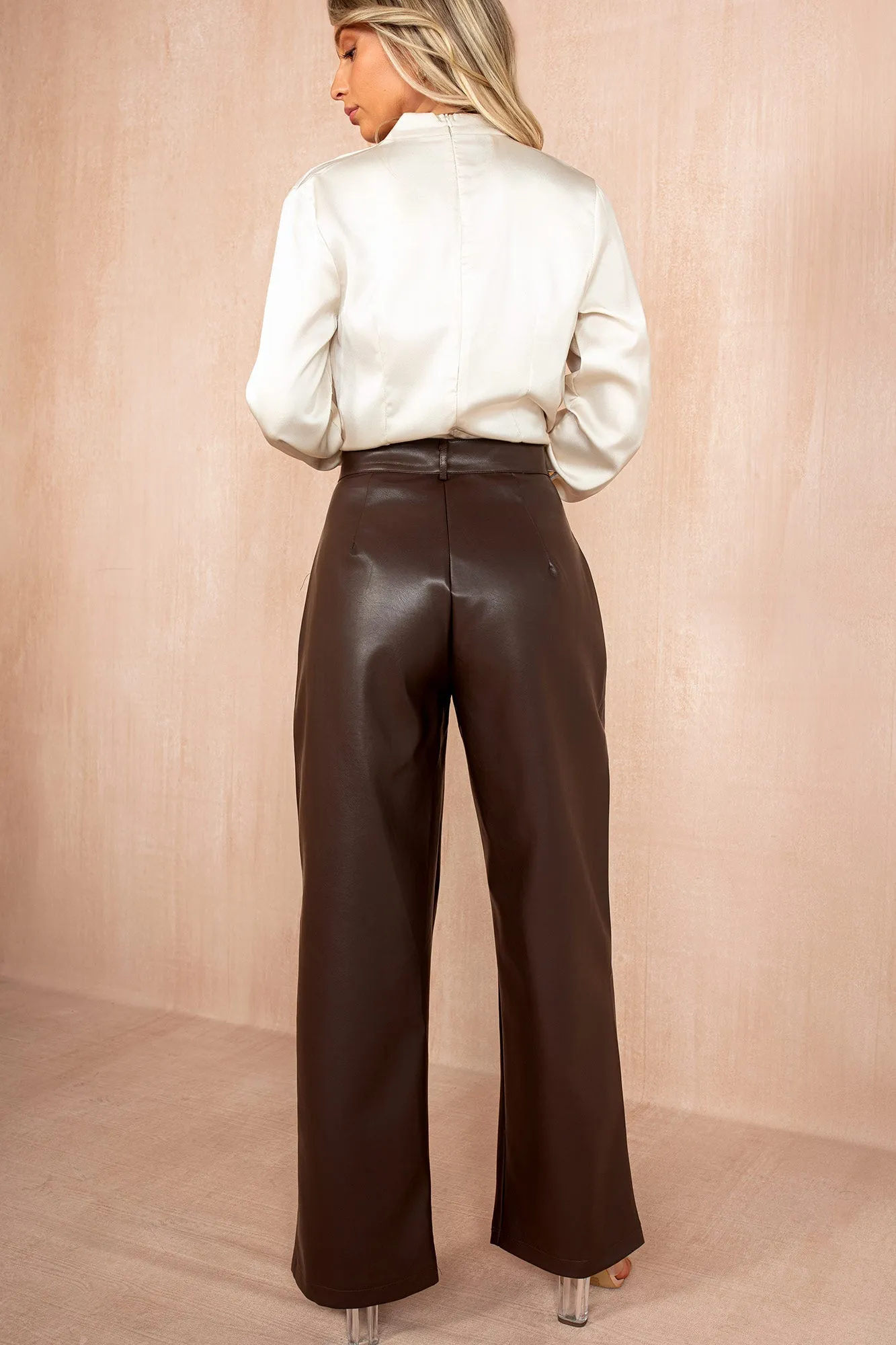 Jolie Champagne Satin Wrap Bodysuit sold by Va Va Voom product image thumbnail 4