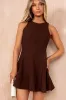 Rylee Chocolate Skater Dress sold by Va Va Voom