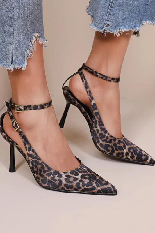 Sloane Leopard Print Court Heels sold by Va Va Voom