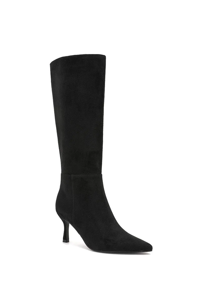 Faye Black Suedette Knee High Boots sold by Vavavoom product image thumbnail 2