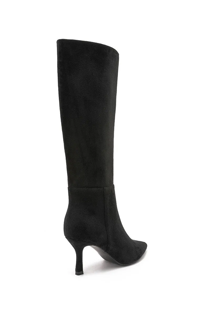 Faye Black Suedette Knee High Boots sold by Vavavoom product image thumbnail 3