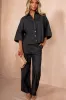 Mindy Black Denim Oversized Co Ord sold by Va Va Voom