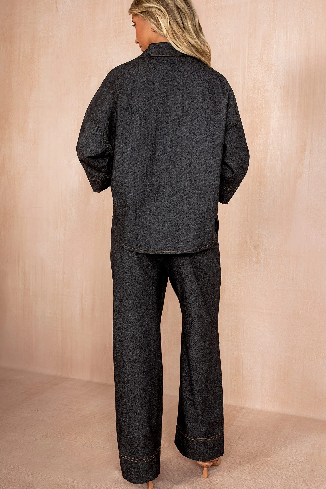 Mindy Black Denim Oversized Co Ord sold by Vavavoom product image thumbnail 5