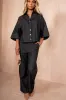 Mindy Black Denim Oversized Co Ord sold by Va Va Voom