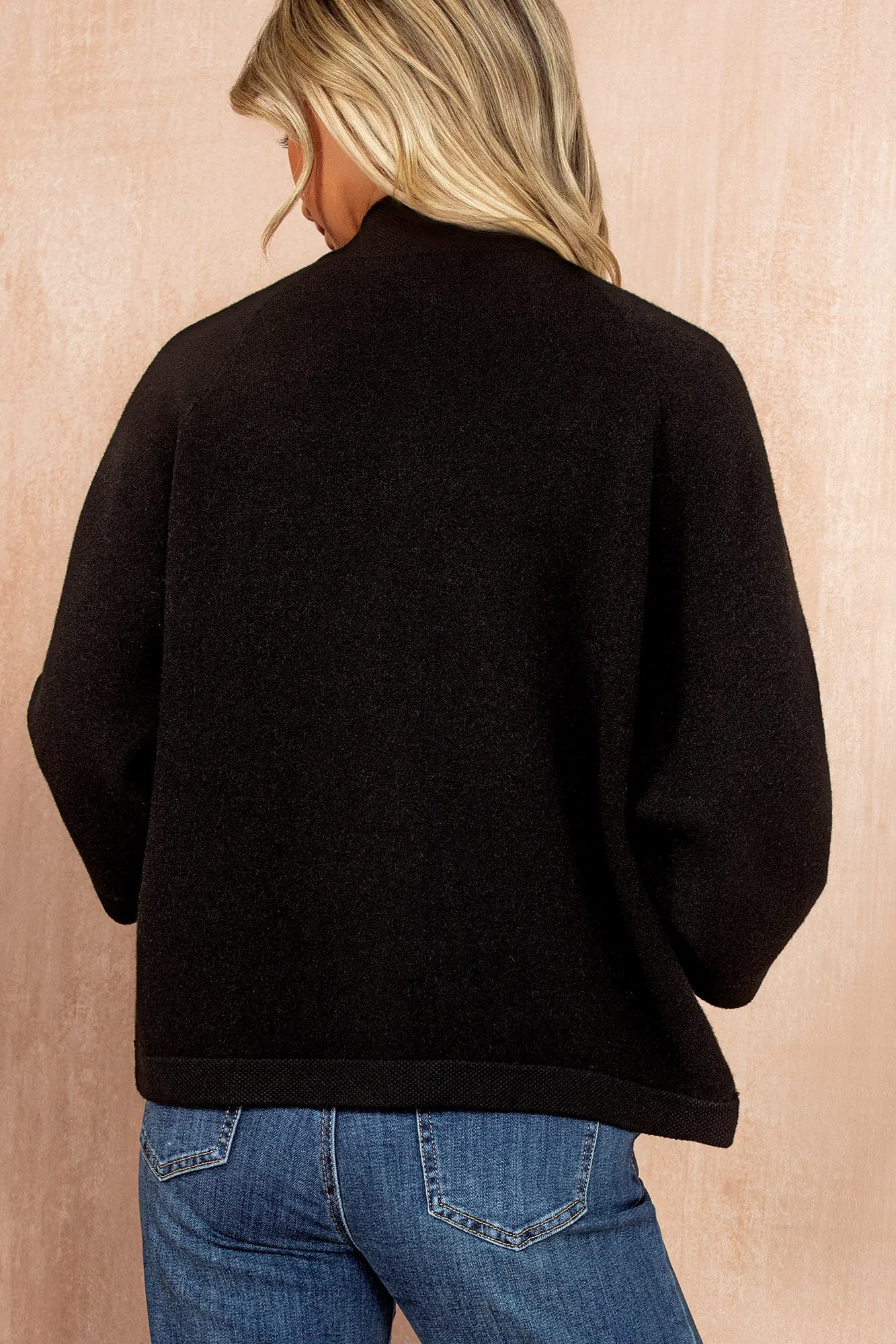 Colby Black High Neck Cardigan sold by Vavavoom product image thumbnail 3