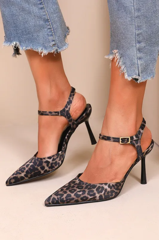 Genesis Leopard Print Court Heels sold by Vavavoom