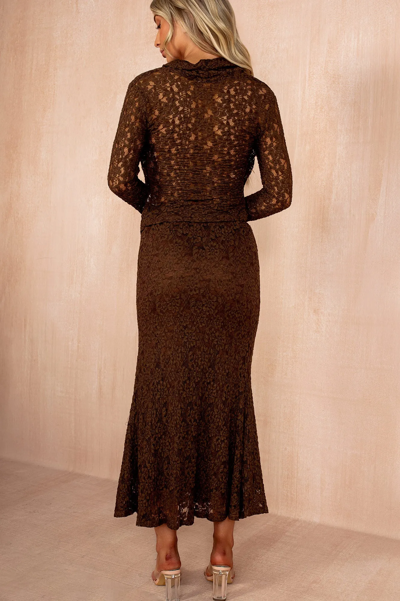 Lexi Brown Floral Lace Co Ord sold by Va Va Voom product image thumbnail 2