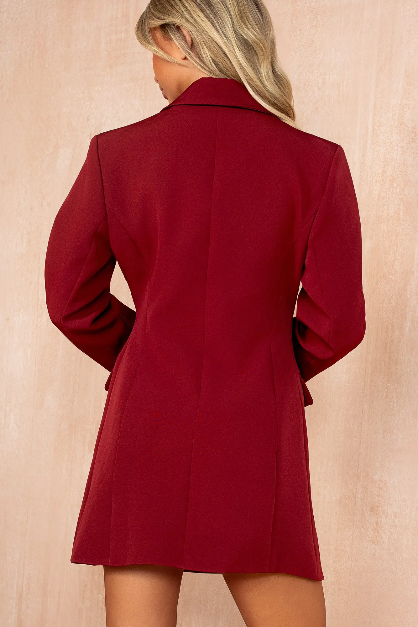 Quintana Wine Tailored Blazer Dress sold by Vavavoom product image thumbnail 2