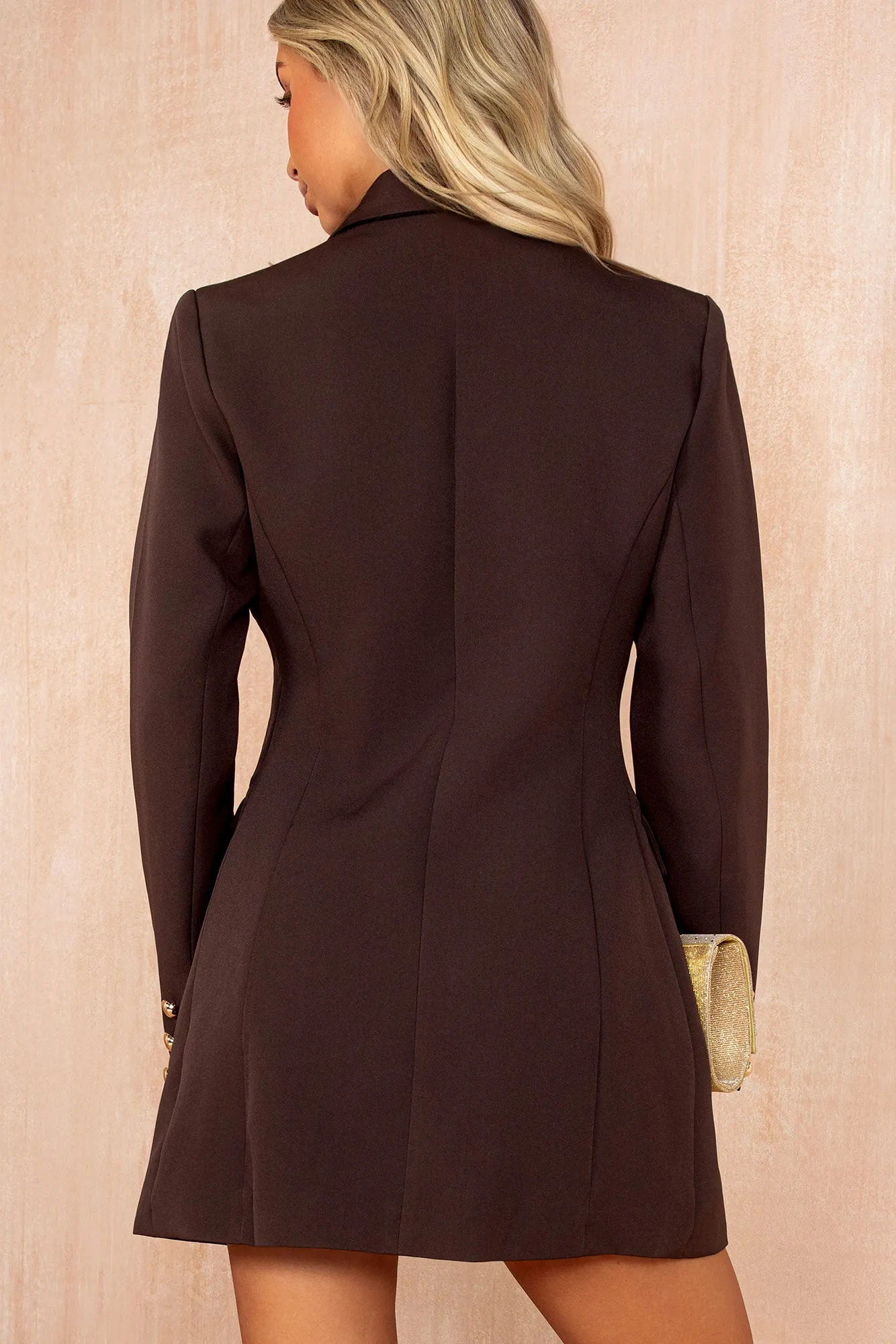 Quintana Chocolate Tailored Blazer Dress sold by Vavavoom product image thumbnail 2