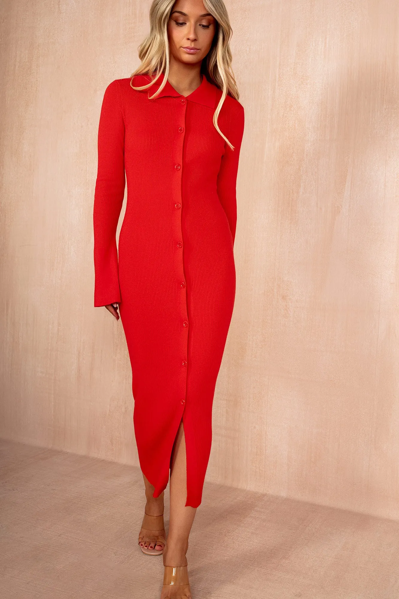 Liora Red Knit Dress sold by Vavavoom