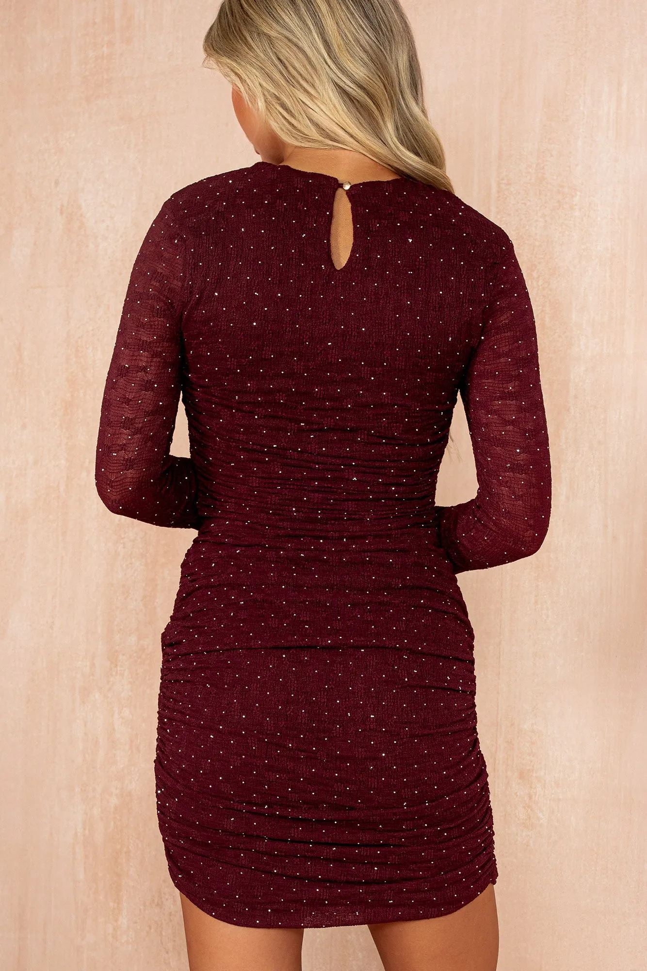 Hadley Plum Diamante Long Sleeve Dress sold by Vavavoom product image thumbnail 2
