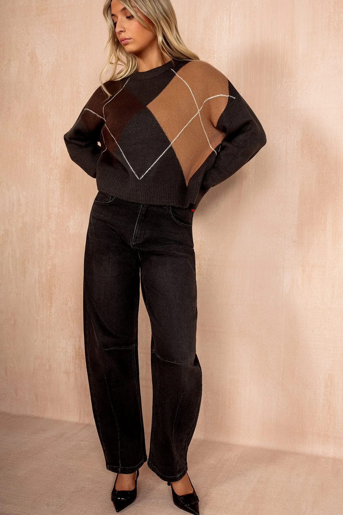 Bexley Multi Knit Argyle Jumper sold by Vavavoom product image thumbnail 3