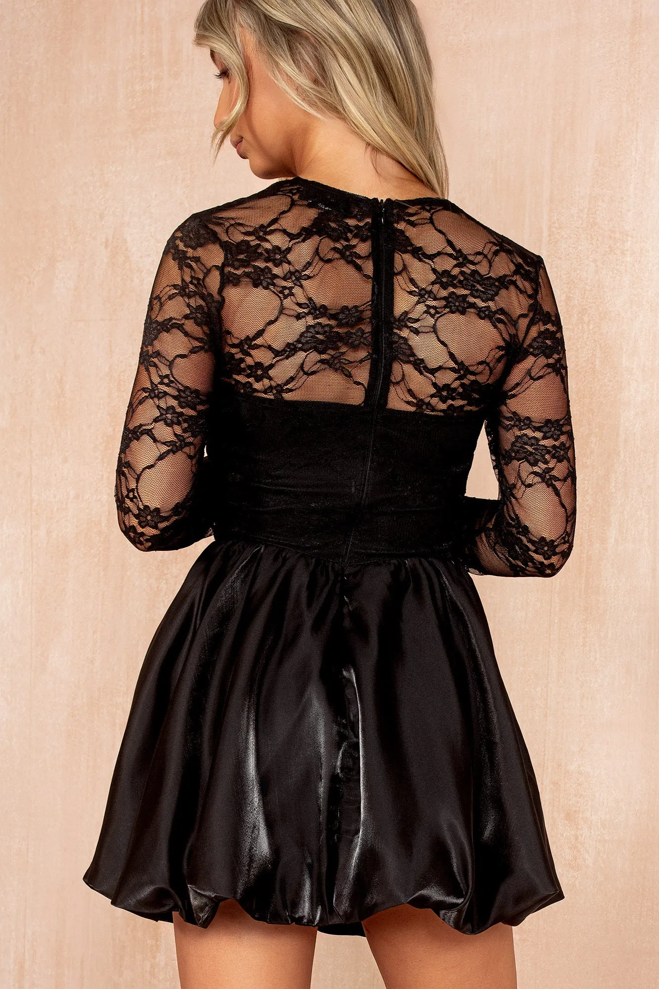 Daniela Black Lace 2 in 1 Bubble Hem Dress sold by Vavavoom product image thumbnail 5